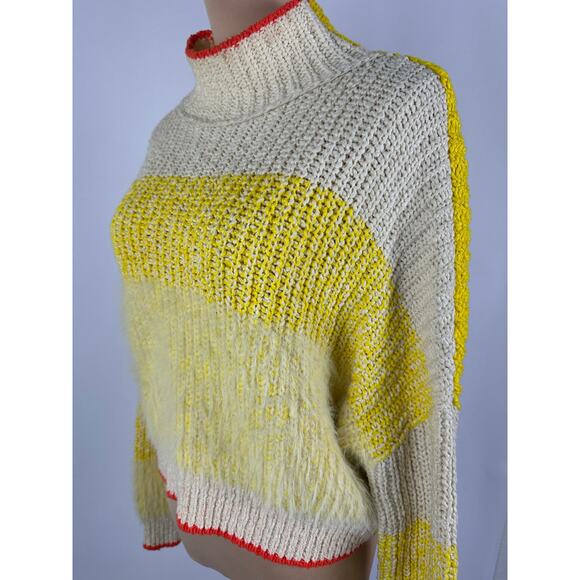 Free People Size XS Sunbrite Cotton Blend Sweater Cropped Oversized REVOLVE - Picture 5 of 16